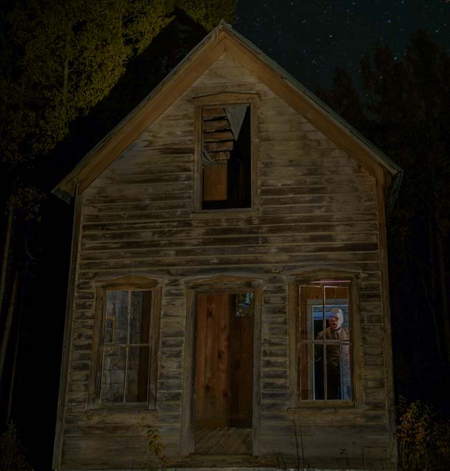 Ghostly image in a ghost town