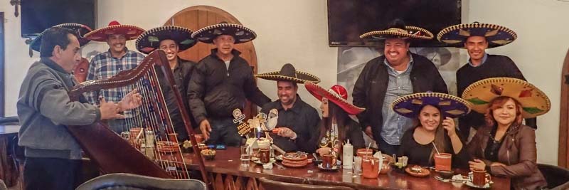 People in sombrero hats El Parianchi Restaurant San Luis Rio Colorado Mexico