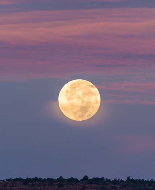 Full moon Zion National Park Utah