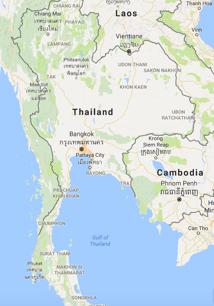 Thaland and Cambodia Map