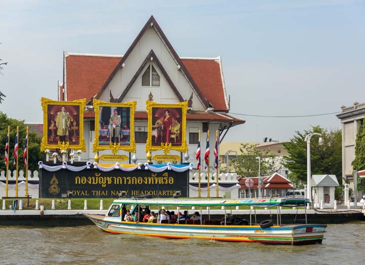 Royal Navy Headquarters Chao Phraya River Bangkok Thailand