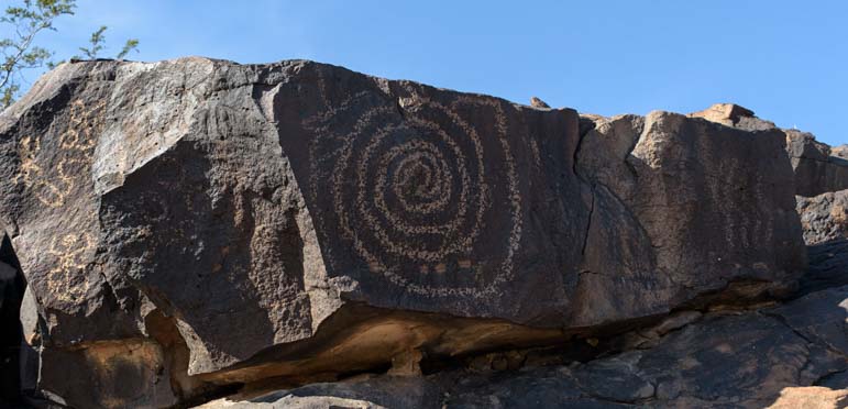 Spiral Painted Rock Petroglyphs Gila Bend Arizona