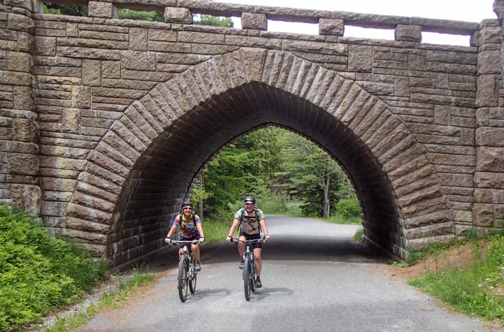 Acadia National Park Maine bicycling on the Carriage Roads