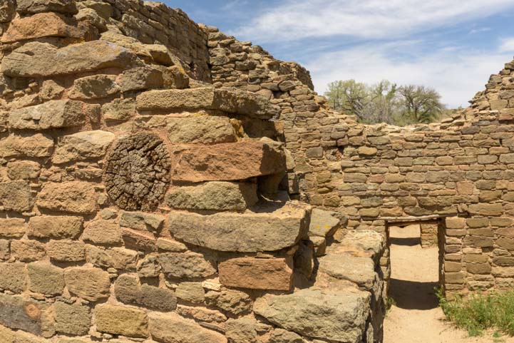 Log beam at Aztec Ruins National Monument New Mexico