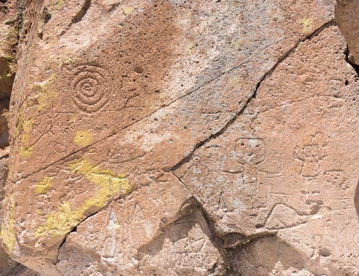 Petroglyphs Tsankawai Ruins Bandelier National Monument New Mexico