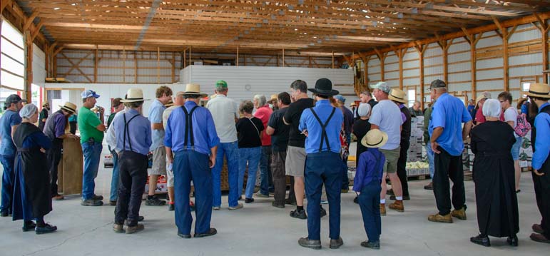 Amish farmers Seneca Produce Auction New York Finger Lakes RV Trip