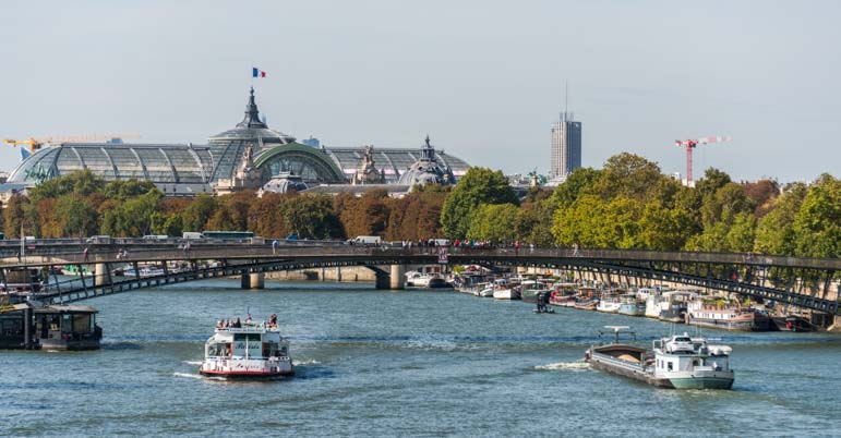 Boats on the River Seine Paris