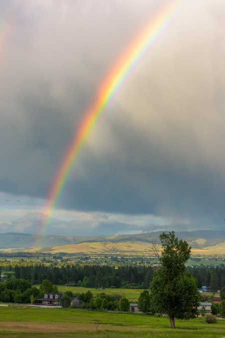Rainbow in Montana on an RV trip-min