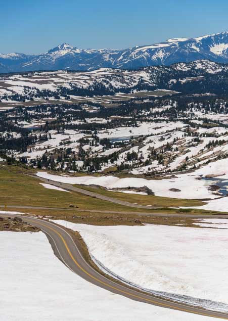 Beautiful scenic drive Beartooth Highway Wyoming RV trip