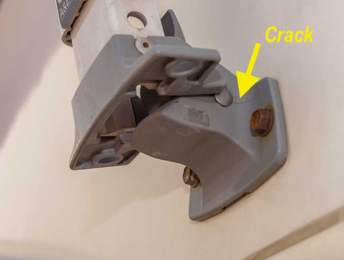 Replace the cracked RV awning foot-min
