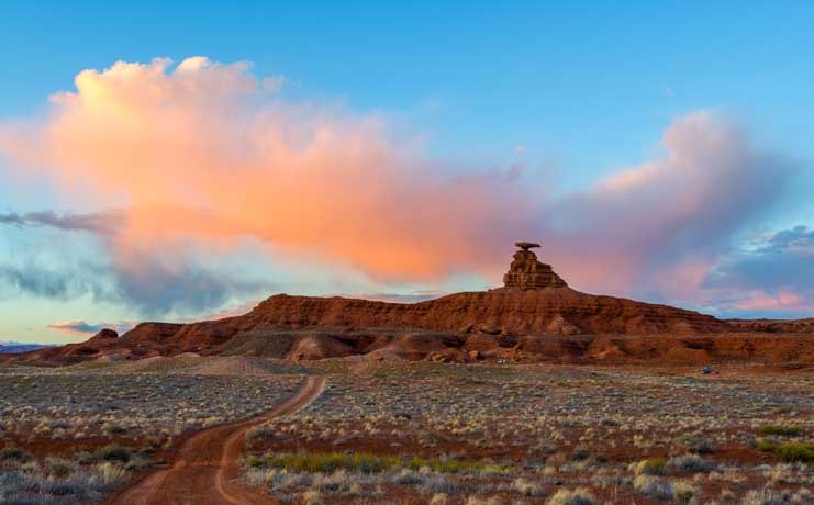 Sunset at Mexican Hat Utah-min