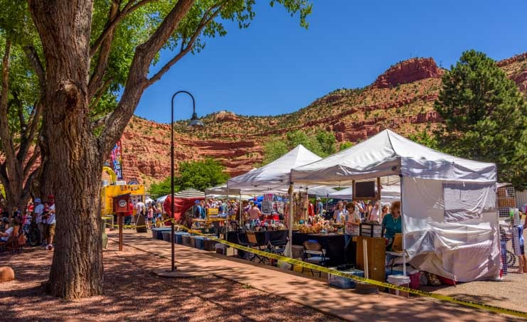 4th of July party in the park Kanab Utah-min
