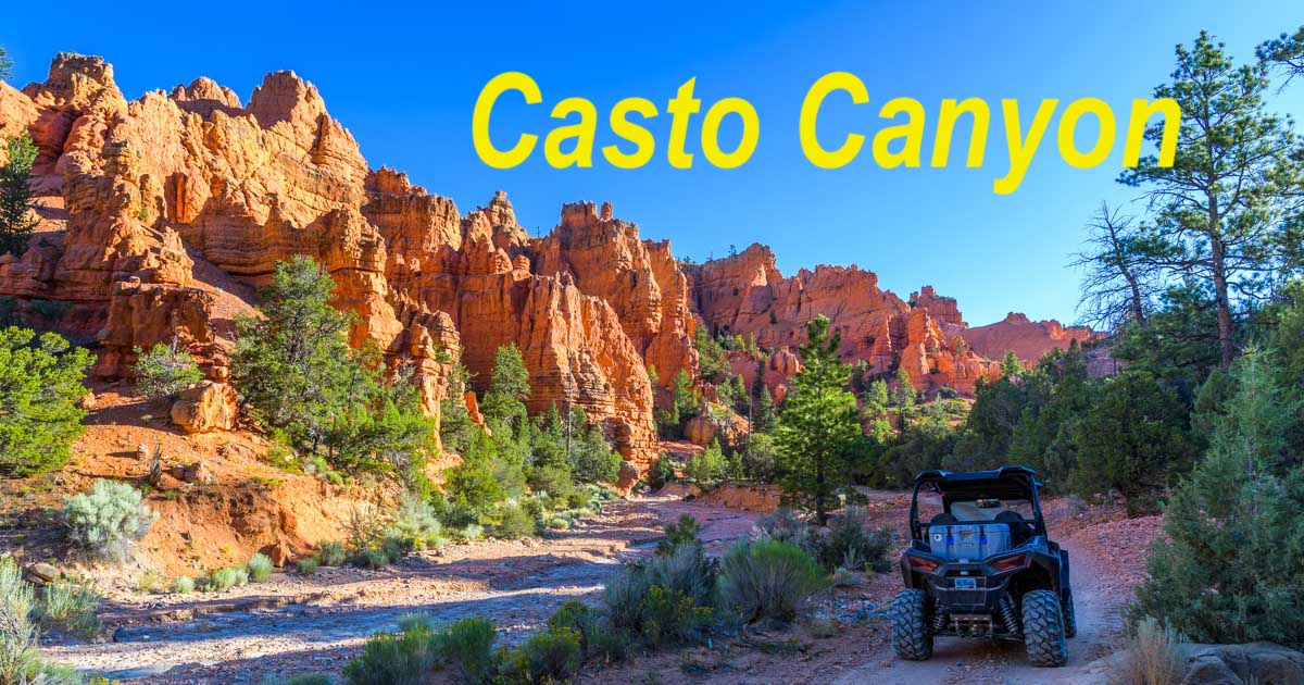 Casto Canyon ATV and UTV trail ride in a Polaris RZR-min