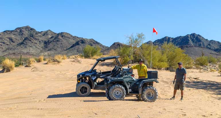 Quartzsite Arizona On the trail with a RZR and ATV