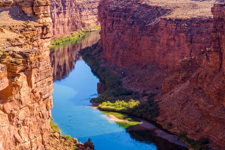 Colorado River view from Navajo Bridge in Arizona