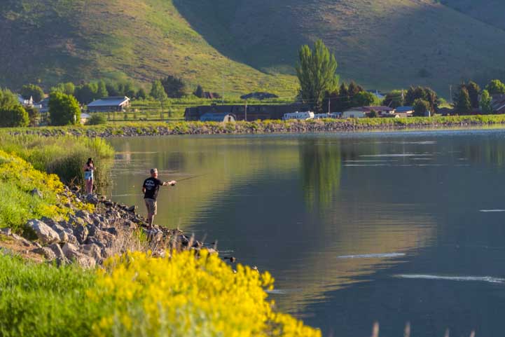 Fishing at Mantua Reservoir in Utah