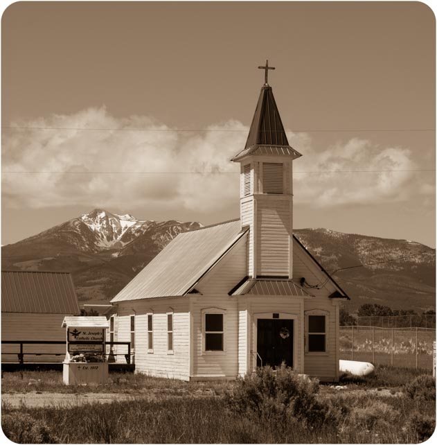 Old time church in Idaho