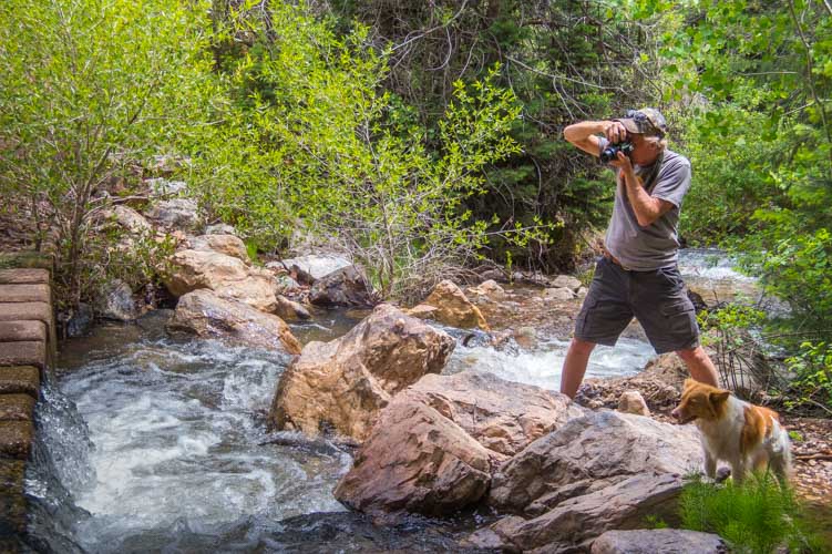 Photographing a waterfall in Utah