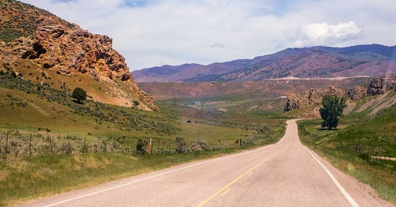 Scenic back road in Utah