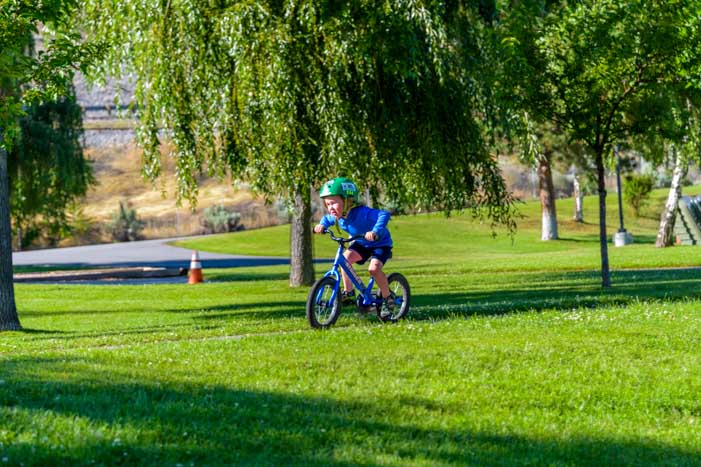 Young bike rider Entiat City Park Washington_