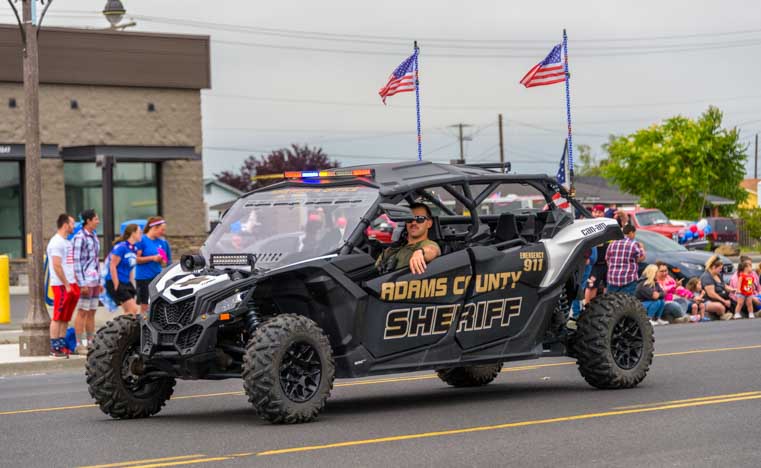 Adams County Sheriff side-by-side in Washington 4th of July parade