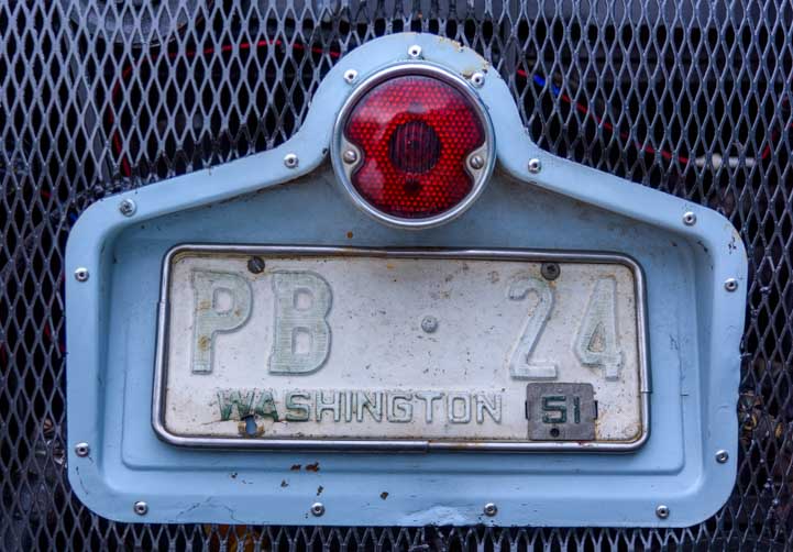 Public Bus Washington license plate