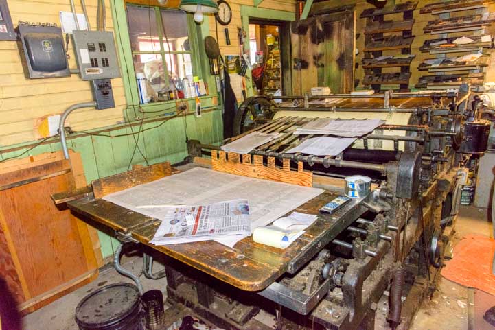 Vintage printing press Saguache Crescent Saguache, Colorado