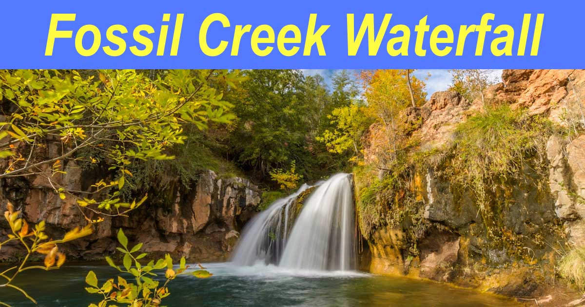 Fossil Creek Waterfall in Arizona a pretty hike to a scenic cascade