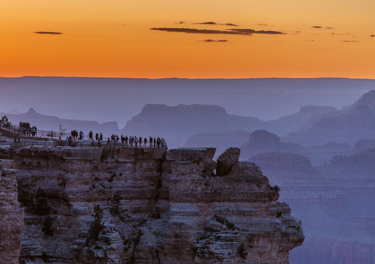 Sunset crowd at Yavapai Point in Grand Canyon National Park 1