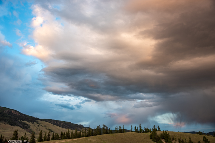 Brooding sky on Silver Thread Scenic Byway in Colorado