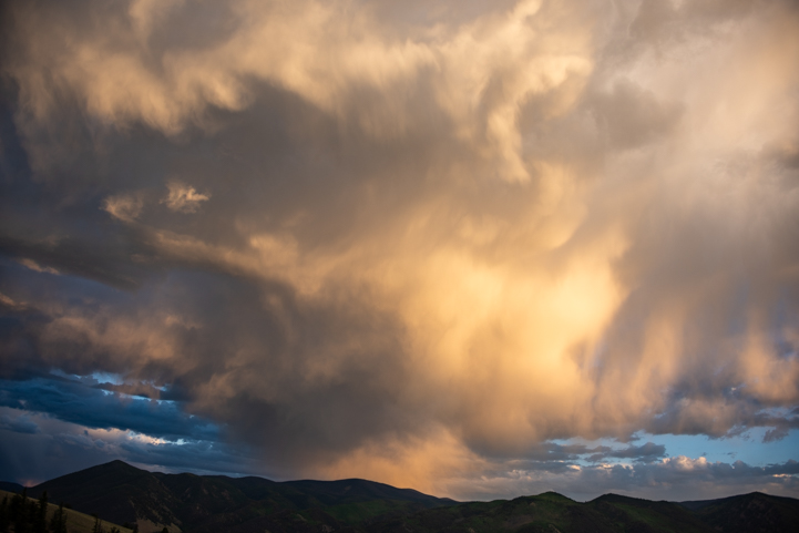 Storm clouds on the Silver Thread Scenic Byway in Colorado