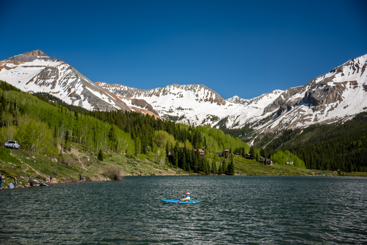 Kayak on Trout Lake in Colorado