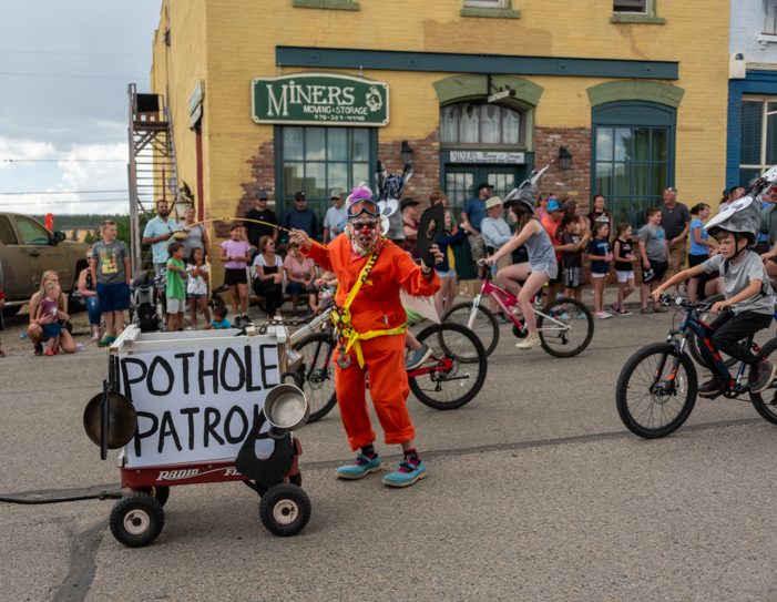 Parade during Burro Days in Fairplay Colorado - the Pothole Brigade