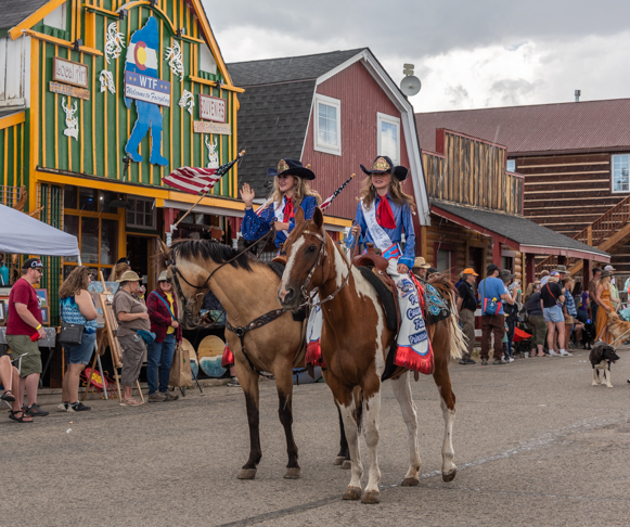 Rodeo Princess and Rodeo Queen at Burro Days Parade in Fairplay Colorado