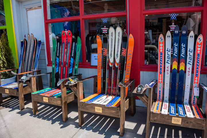 Chairs made with skis in Creede Colorado