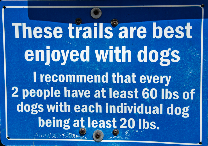 Trail sign at Buena Vista River Park Colorado