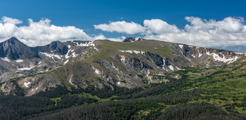Rocky Mountain National Park Colorado view on Trail Ridge Road