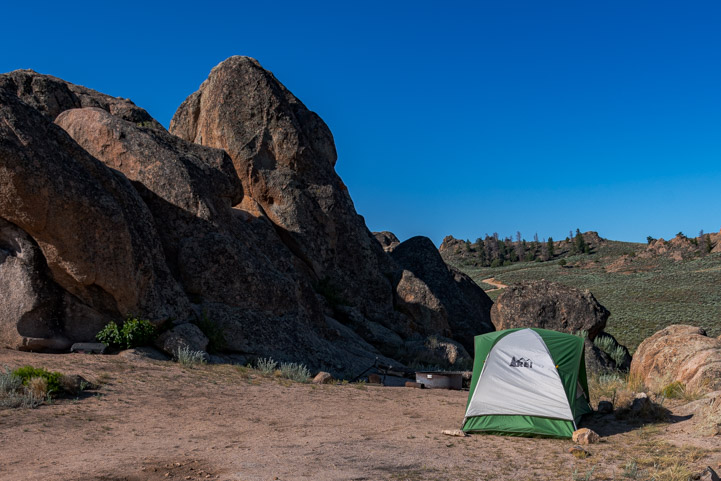 Tent camping at Hartman Rocks Colorado