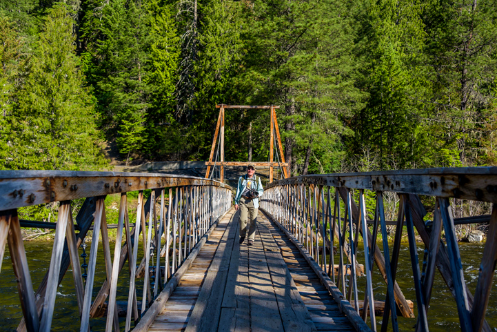 Suspension bridge on Idaho US-12 Northwest Passage Scenic Byway 2