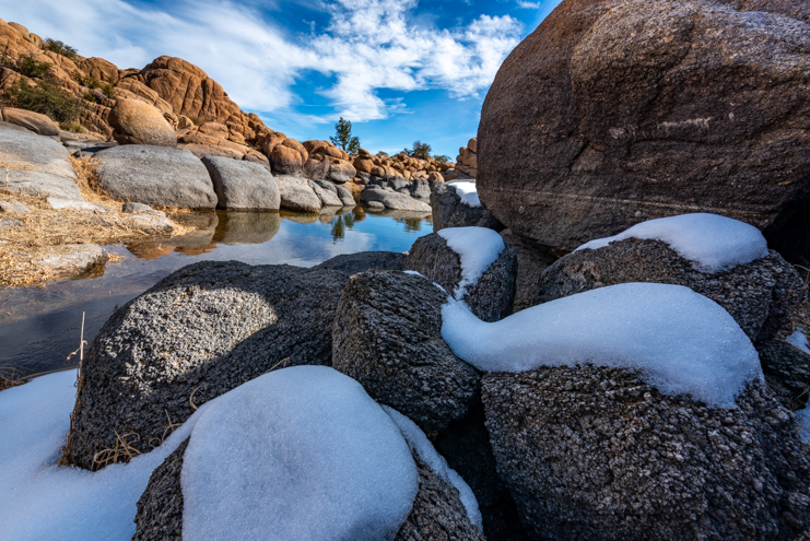 Granite Dells in Winter Prescott Arizona