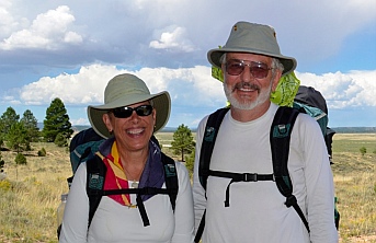 Hikers headed to Bryce Canyon.